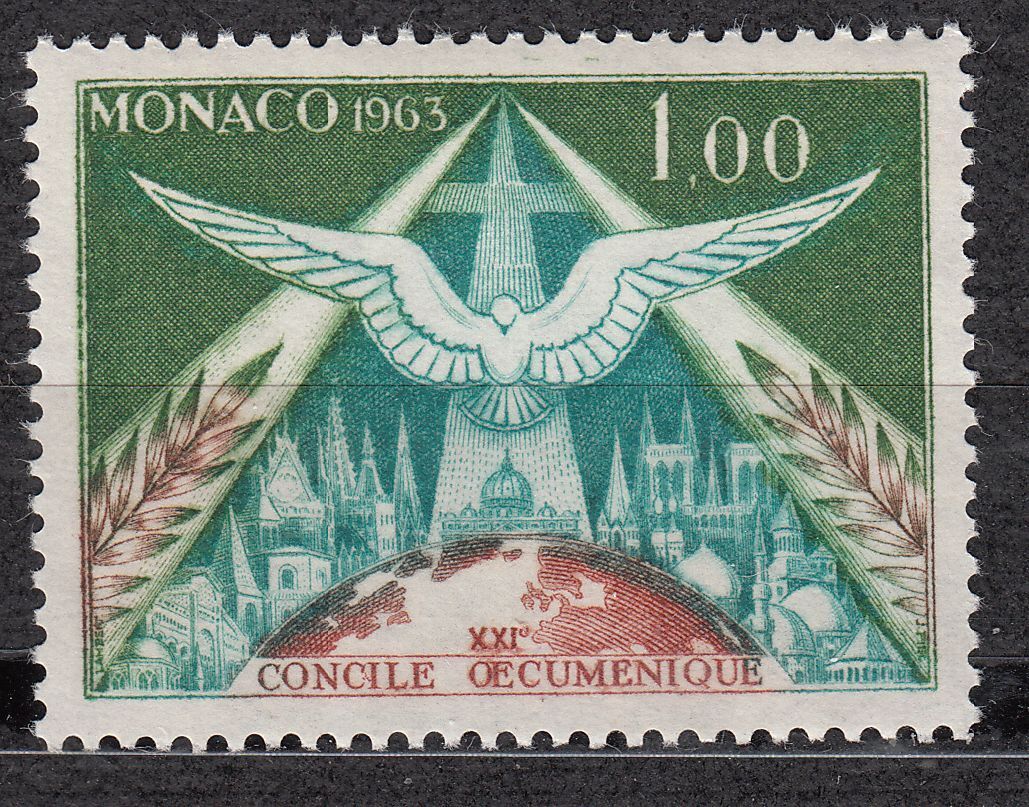 TIMBRE MONACO NEUF N 610 CONCILE OECUMENIQUE DU VATICAN LUMIERE ST ESPRIT 123088475429