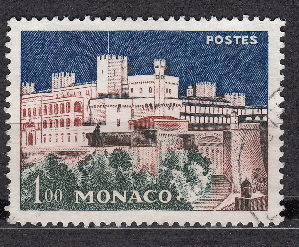 TIMBRE MONACO OBL N 550 LE PALAIS PRINCIER ILLUMINE 123071018929