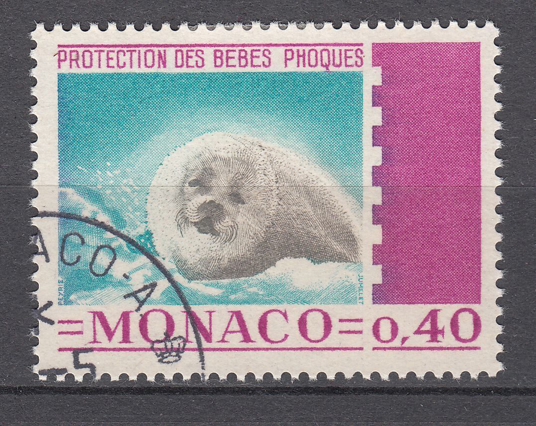 TIMBRE MONACO OBL N 815 ANIMAUX BEBES PHOQUES 401585064469