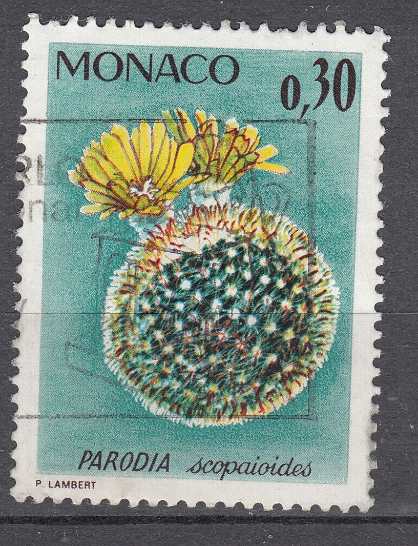 TIMBRE MONACO OBL N 999 PLANTE JARDIN EXOTIQUE PARODIA SCOPAIOIDES 401591127129