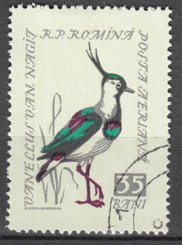 TIMBRE ROUMANIE OBL PA N 93 OISEAU VANNEAU 402005323129