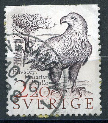 TIMBRE SUEDE SVERIGE BREV AIGLE RAPACE 121112345579