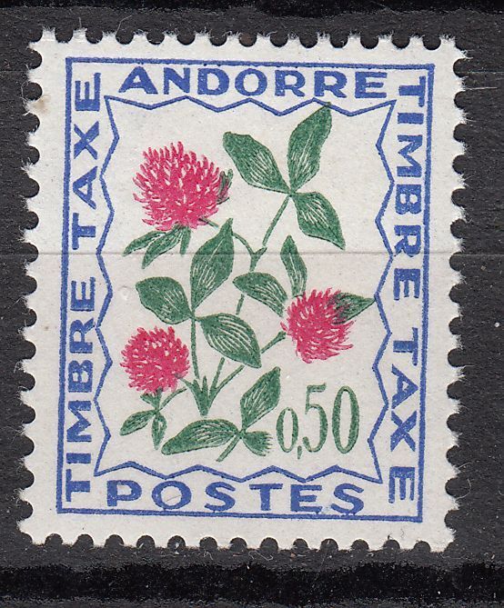 TIMBRE TAXE ANDORRE FRANCE NEUF N 52 FLEURS DES CHAMPS 401242524479